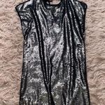 Verty NWT Silver Sparkly Sequin Mini Dress Photo 0