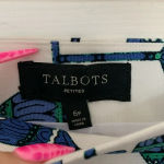 Talbots  Martini Wine Glass Skirt White Blue Size 6 Photo 4