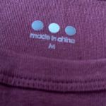 Three Dots  Purple Long Sleeve Tee, size Medium Photo 2