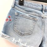 Hollister Low Rise Short‎ Short Floral Embroidered cuff 0/24w Blue Photo 6
