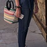 Ashley Mason Medium Wash Paper bag Waist Skinny Jeans with Matching Belt Photo 6