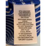 cupio Women's Striped Scoop Neck Cold Shoulder Shift Dress Blue & White Small Photo 4