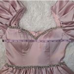 Mac Duggal Blush Pink Satin Puff Sleeve Cocktail Dress Size 8 NWT Photo 13