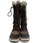 Sorel  Women's Brown Cate The Great Brown Lace Up Fur Snow Boots Size 7.5 Photo 4