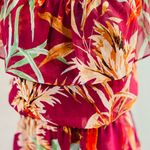 EXPRESS  Floral Off The Shoulder Maxi Dress RED XS Like new condition Photo 7