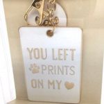 Dog Cat Pet Keychain "You Left Prints On My Heart" New Photo 1