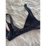 SKIMS Swim Plunge Triangle Bikini Top Onyx Size Large Photo 4