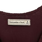 Abercrombie & Fitch Lace Crochet V-Neck Skater Dress Burgundy Mini Dark Romantic Photo 11