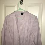 Ann Taylor  pink striped button up Photo 3