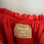 Free People Free-Est Ribbed Ruffle Cropped Top in Fiesta Red Tank Tiered Crop M Photo 6