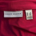 Susan Graver  Plus Size 3X Liquid Knit Cardigan Dark Pink Ruched Sleeves Photo 3