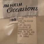 Jim Hjelm Occassion Cream Satin Skirt White Glass Beaded Sleeveless Blouse Sz 14 Photo 7