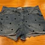LC Lauren Conrad Lauren Conrad pock a dot jean shorts size 14. Photo 0