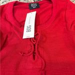 BDG  Red Long Sleeve Crop Top Photo 1
