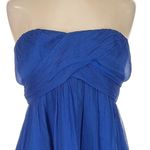 J.Crew  Taryn Dress 100% Silk Chiffon Casablanca Blue Cocktail Formal Size 8 Med Photo 4