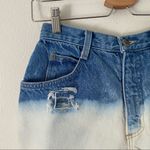 Bonjour Retro High Waisted Frayed Hem Jean Shorts Dip Dye Denim Size 27 Photo 2