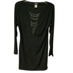 Frederick's of Hollywood  Black Dress with Deep V Neck Chain Accent WORN ONCE Photo 5