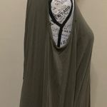 Cold Shoulder Open Back Long Sleeve Large Top Green Photo 1