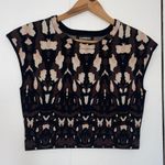 EXPRESS Body Contour Abstract Print Crop Top Photo 1