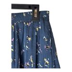 Gentle Fawn Skirt Women Small Navy Blue Floral Elastic Waist Ruffle Circle Mini Photo 3