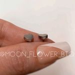 Silver Heart Barbell Earrings Photo 2