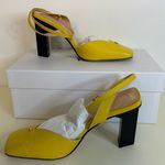 Yellow Slingback Heels Size 9 Photo 1