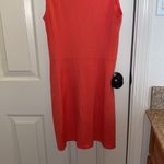 Theory Daniko Pryor Mini Dress Coral Sz S Stretchy Sleeveless Ponte Tank Photo 9