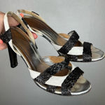 Diane Von Furstenberg  | Silver Black and White Heels 8‎ Photo 0