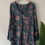 Free People Heart Beat Tunic Dress Boho Floral Long Bell Sleeve floral bohemian Photo 1