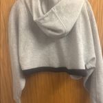 Zella  Gray Cropped Oversized Hoodie Photo 5