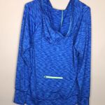 Tangerine  Women’s Athletic Athleisure Blue Neon Green Thumbholes Hood Sweatshirt Photo 0