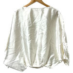 Banana Republic Shirt Women Size XS White Satin Taffeta Quiet Luxury Evening Photo 0