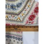 Susan Bristol Fair Isle Knit Cardigan Sweater Multi Color Floral Motif Women's M Photo 9