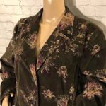 J.Jill Autumn Floral Velour Blazer Brown Large L Photo 1