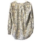 Lysse Blouse Split Front Long Sleeve VNeck Size Medium Lightweight‎ Tunic Career Photo 1