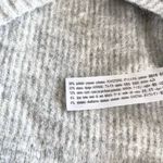 ZARA  Heather Gray Wool V-Neck Long Sleeve Midi Sweater Dress Size Small Photo 6