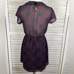 Forever 21 Plaid Fit & Flare Dress w Short Sleeves & Peter Pan Collar-Small Photo 2