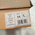 Very G Women’s Sis Cream Canvas Peep Toe Wedge Sandals Size 11 Photo 8