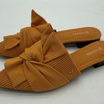 Vivaia Yaffa Pointed Knot Mustard Sandals Old Money Knit Breathable Comfort 8 Yellow Photo 1