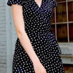 Brandy Melville  Navy Robbie Floral Wrap Dress Photo 0