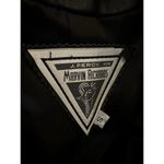 Marvin Richards J. Percy For Genuine Black Leather Coat Double Breasted Small Photo 3