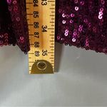 Wildfox  sequin ruched side slit midi skirt purple Photo 4