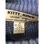 Kitty Hawk Vivian Wang Sweater 90’s Retro Purple Floral Crew Medium Photo 2