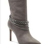 INC International Concepts Women's Taupe Stiletto Reanna Chain Dress Boots sz 5 Photo 0