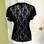 A New Day Black Lace Scoop Neck Top Small NWOT Photo 2