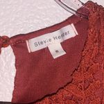Stevie Hender Burnt Orange Lace Dress Short Sleeve Midi Photo 6