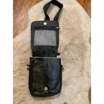 Travelon  Leather Anti Theft Sling Bag‎ Black Purse Expandable Crossbody Photo 4