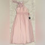 Mac Duggal New with tags Blush Halter Bow Sleeveless Chiffon Gown Sz 14 Photo 6