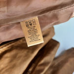 Max Studio  XL Tan Cognac Faux Leather Moto Jacket Notch Lapel Zip Pockets Biker Photo 7