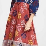Carolina K Alexa Dress‎ Multicolor Foliage Print Size XS Red Photo 0